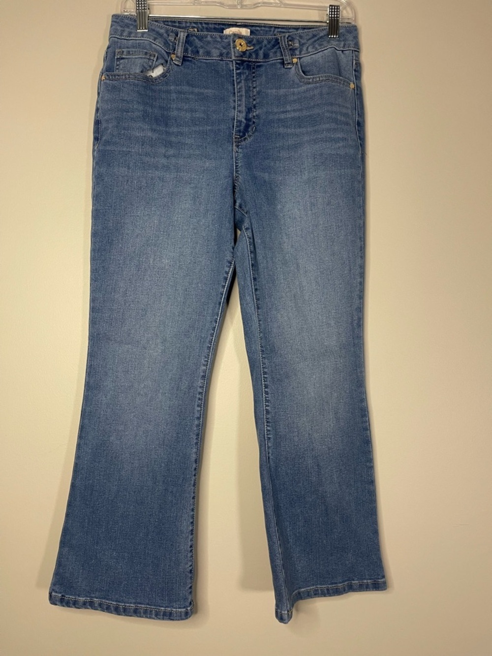 Camila Coelho Mid Wash Blue Flare Jeans